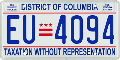 DC license plate EU4094