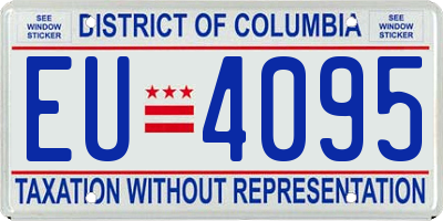 DC license plate EU4095