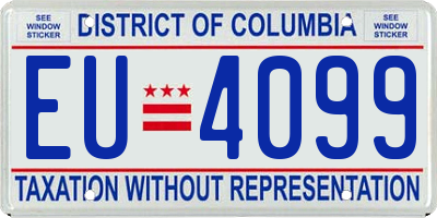 DC license plate EU4099