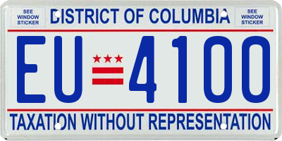 DC license plate EU4100