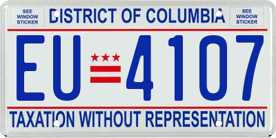 DC license plate EU4107