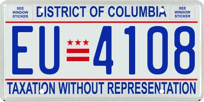 DC license plate EU4108