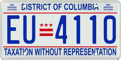 DC license plate EU4110