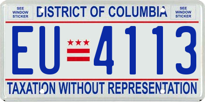 DC license plate EU4113