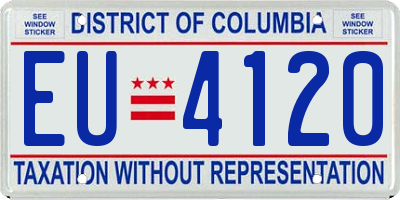 DC license plate EU4120