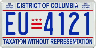 DC license plate EU4121
