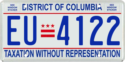 DC license plate EU4122