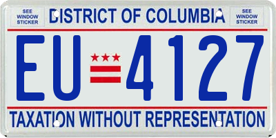 DC license plate EU4127