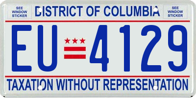DC license plate EU4129