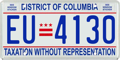 DC license plate EU4130
