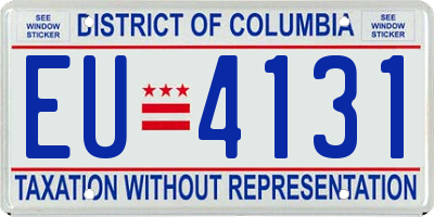 DC license plate EU4131