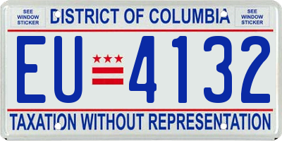 DC license plate EU4132