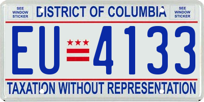 DC license plate EU4133