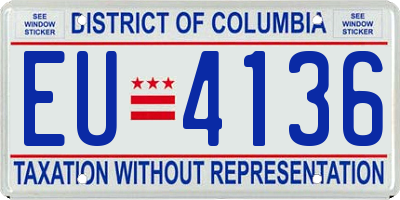 DC license plate EU4136