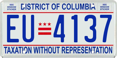 DC license plate EU4137