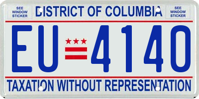 DC license plate EU4140