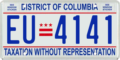 DC license plate EU4141