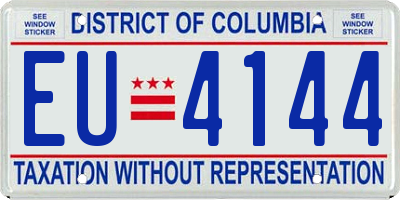DC license plate EU4144