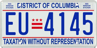 DC license plate EU4145