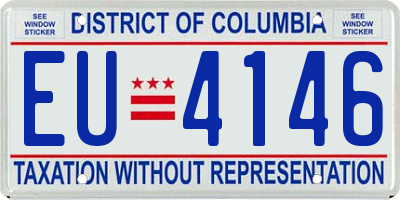 DC license plate EU4146
