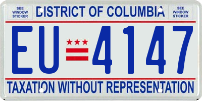 DC license plate EU4147