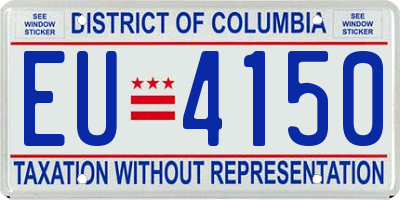 DC license plate EU4150