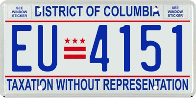 DC license plate EU4151