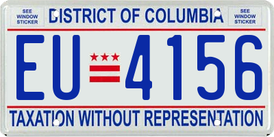 DC license plate EU4156