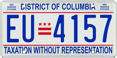 DC license plate EU4157