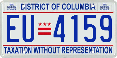 DC license plate EU4159