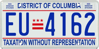 DC license plate EU4162