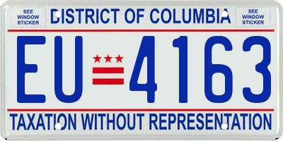 DC license plate EU4163