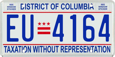 DC license plate EU4164