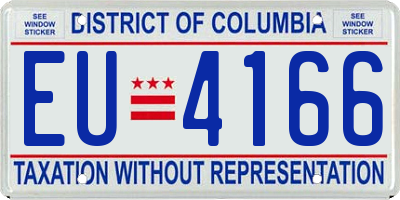 DC license plate EU4166