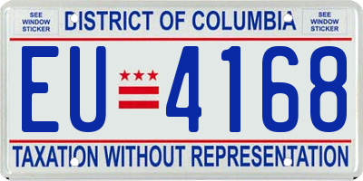 DC license plate EU4168