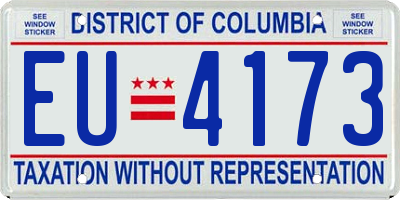 DC license plate EU4173