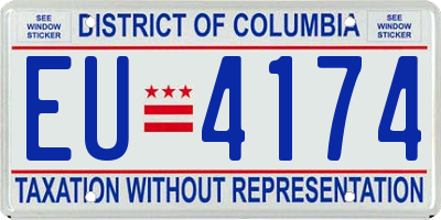 DC license plate EU4174