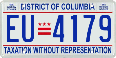 DC license plate EU4179