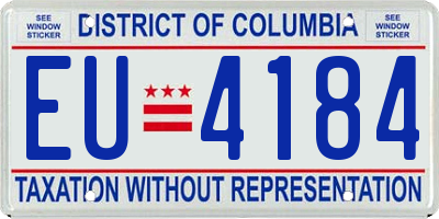 DC license plate EU4184