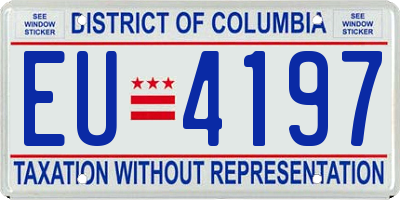 DC license plate EU4197