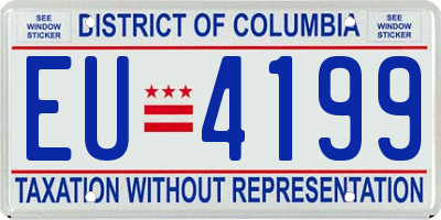 DC license plate EU4199