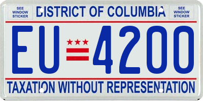 DC license plate EU4200