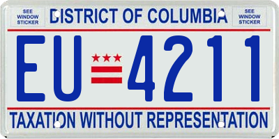 DC license plate EU4211