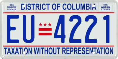 DC license plate EU4221