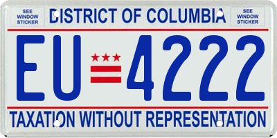 DC license plate EU4222