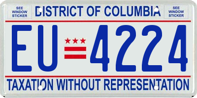 DC license plate EU4224