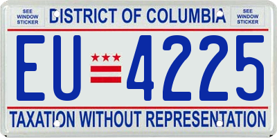 DC license plate EU4225