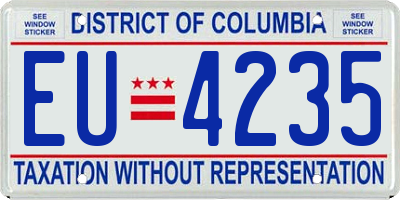 DC license plate EU4235