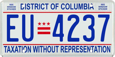 DC license plate EU4237