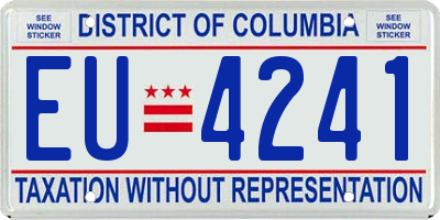 DC license plate EU4241